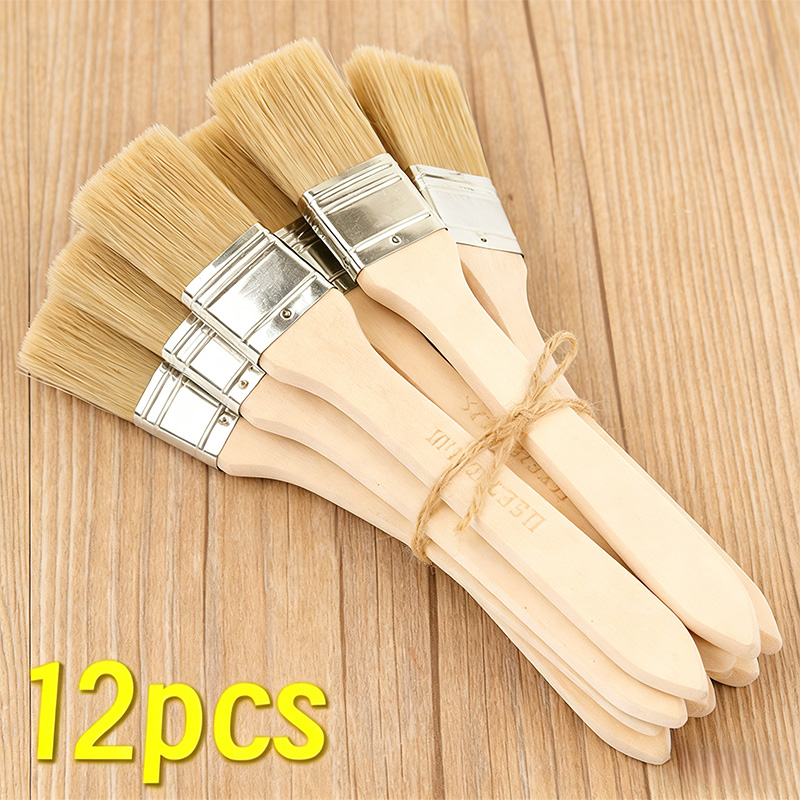 Furniture Hardware Wood - 1-24 個のプロフェッショナルペイントブラシセット、木製ハンドル付き、壁家具、家庭用塗装、ステイン、ワニス、ジェッソ、クリーニングツール用