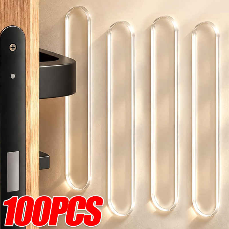 Furniture Hardware Supplies - シリコン製キャビネットバンパーストリップ、粘着式衝突防止ドアストップバッファパッド、家具ドアハンドルバンパープロテクターストリップ