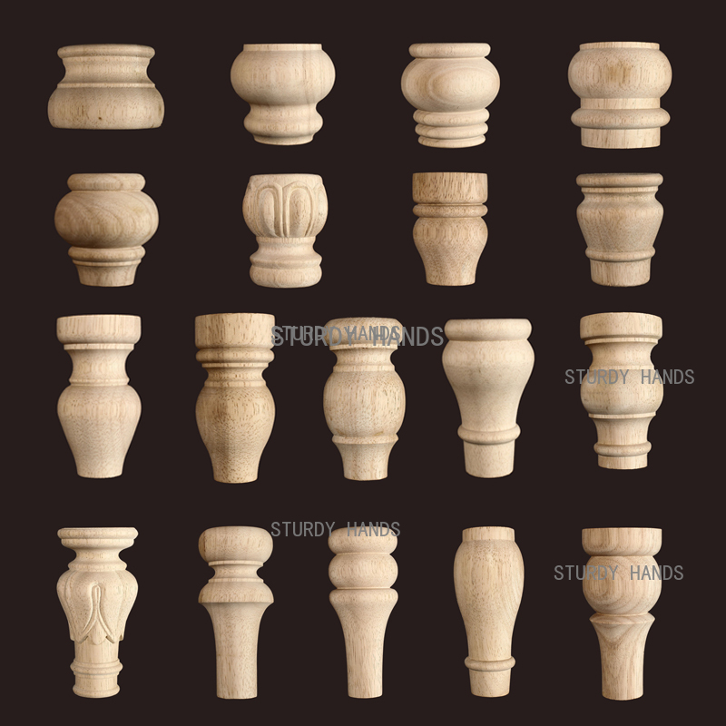 Furniture Hardware For Legs - 1pc 家具ラウンド無垢材テーブル脚ソファ足キャビネットベッドドレッシングテーブル交換用フットサポートハードウェア