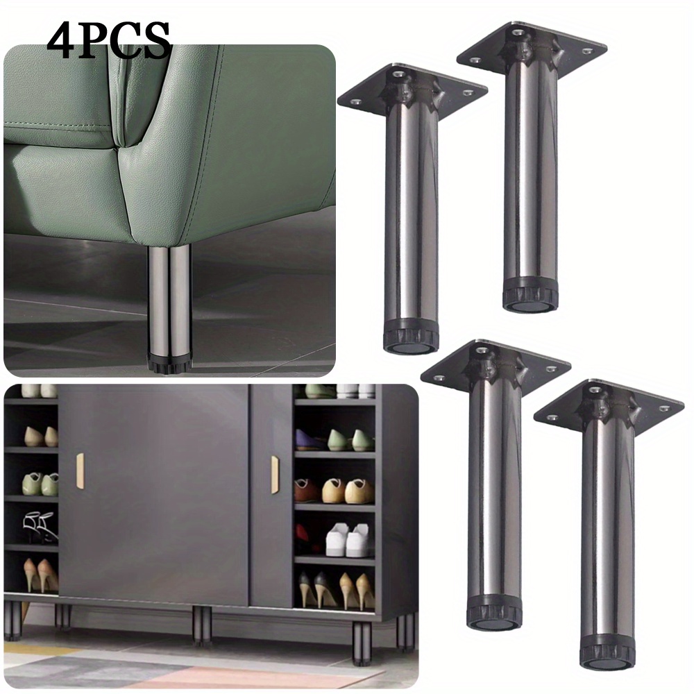 Furniture Hardware For Legs - 高さ調節可能な家具脚、金属製ソファ脚、耐久性のあるテーブル、ガングレーのハードウェア継手、新しいデザイン、15cm、4個