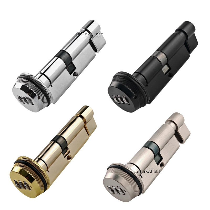 Furniture Hardware Fitting - 1Pc デジタルパスワードインテリジェントキーレスロックコア亜鉛合金寝室のドアロックホームハードウェア安全盗難防止ドアアクセサリー