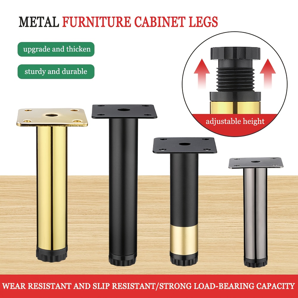 Furniture Hardware For Legs - 4 個 10 センチメートル家具ソファテーブル脚ラウンドチューブキャビネット脚金属足脚アクセサリー家具ハードウェアアクセサリー