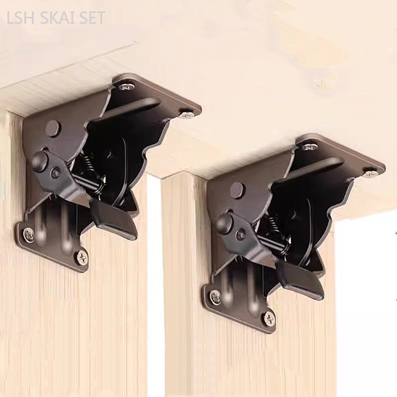 Furniture Hardware For Legs - ステンレス鋼 45/90 度セルフロック折りたたみヒンジコーヒーテーブルベッド椅子脚ヒンジラミナリーコネクタ家具ハードウェア