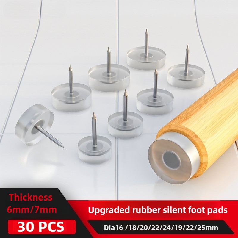 Furniture Hardware Feet - 20 個家具足爪スティックオングライドスキッドパッドネジ込み式 16/18/20/22/25 ミリメートルフラットラウンド椅子テーブル脚プロテクターゴム