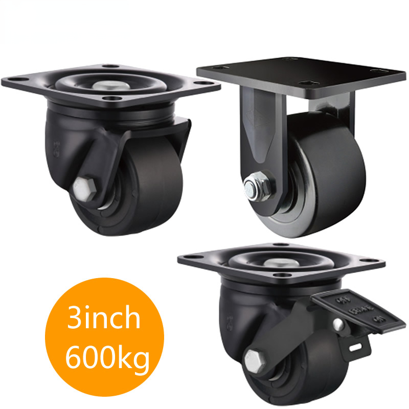 Furniture Hardware Lowes - ロードベアリング-3インチの回転ホイール,600kg,ブレーキ付きホイール,ヘビーデューティー,マシンツール,大型機器,家庭用/産業用ハードウェア