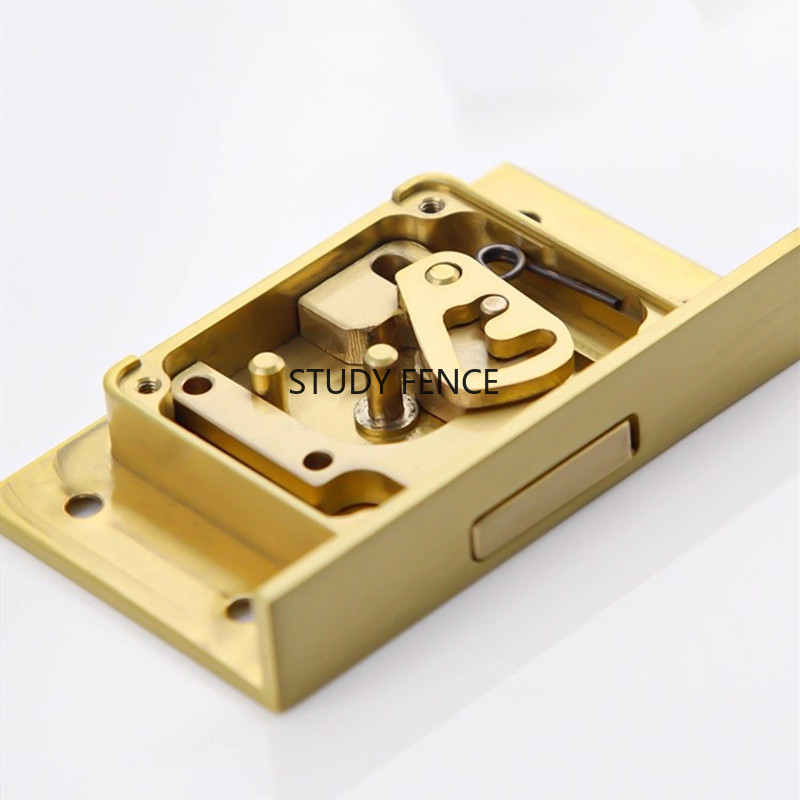 Furniture Hardware Fitting - 1PC アンティーク金属引き出しロックワインキャビネットドアロック正方形金属ロック家具ハードウェアアクセサリーキー付き中国風