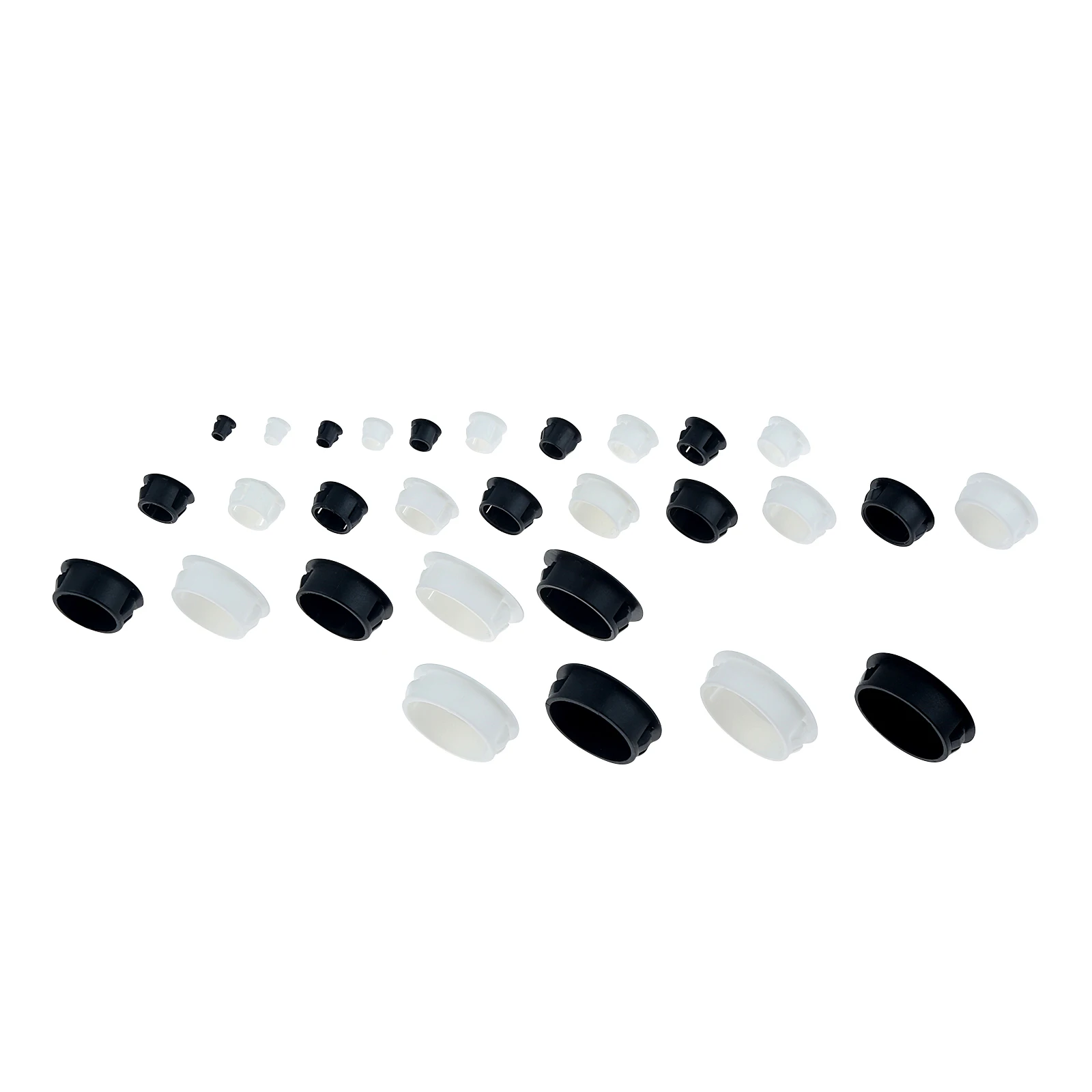 Furniture Hardware Connectors - 丸いプラスチック製の毛布のキャップ,家具のネジの穴カバー,パイプインサート,プラグイン,黒と白,5mm, 6mm, 7mm, 8mm, 9mm, 10mm