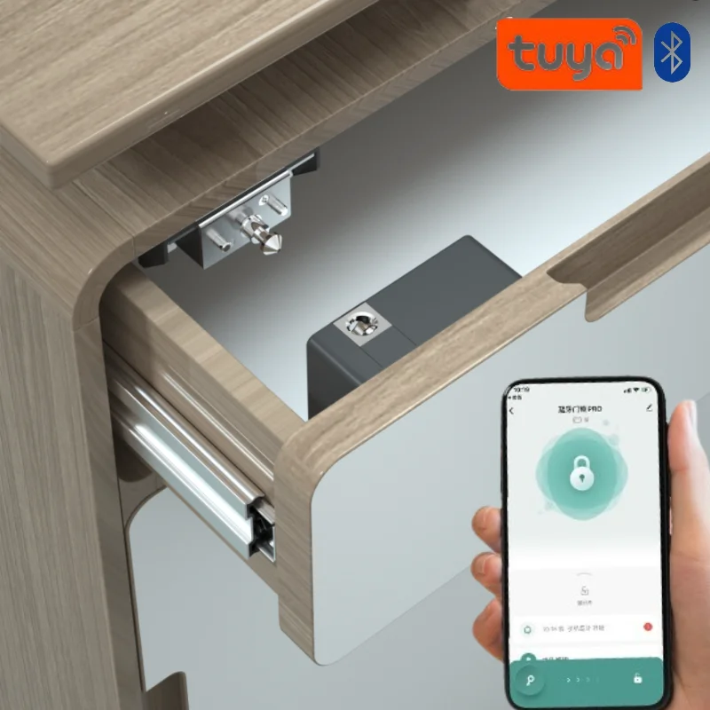 Furniture Hardware Wood - Tuya スマートキャビネットドアロックキーレス不可視電子ロック IC カードアプリロック解除キャビネットロッカー家具引き出しスマートロック