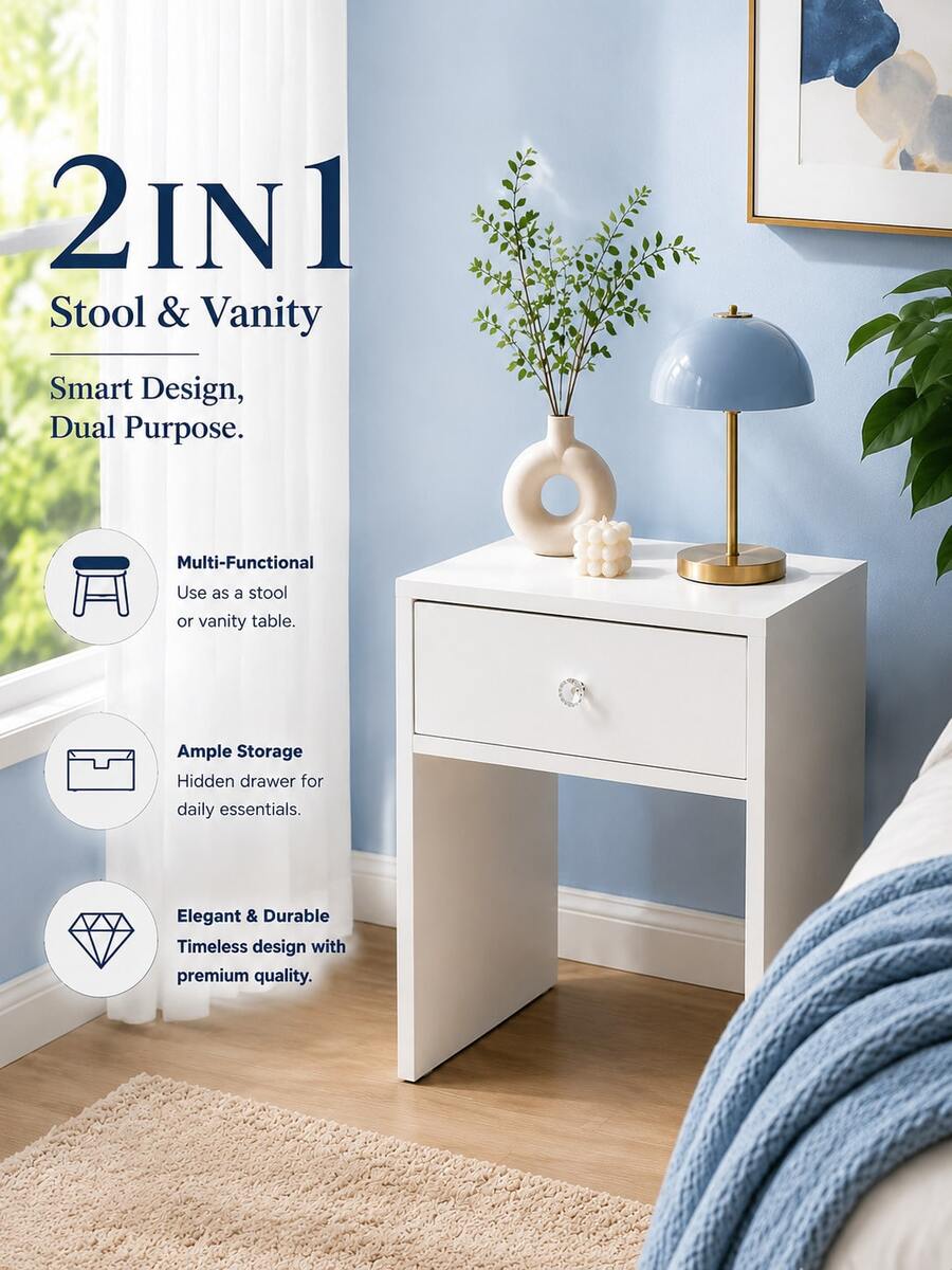 2-in-1収納スツール＆ナイトスタンド、クリスタルノブ付き - Furniture Hardware Kit のレビューと価格