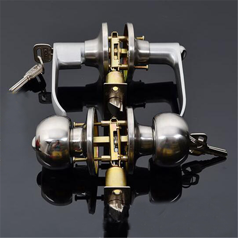 ラウンドボールプライバシードアノブ浴室ハンドルロックキー付き - Cabinet Knob Round のレビューと価格