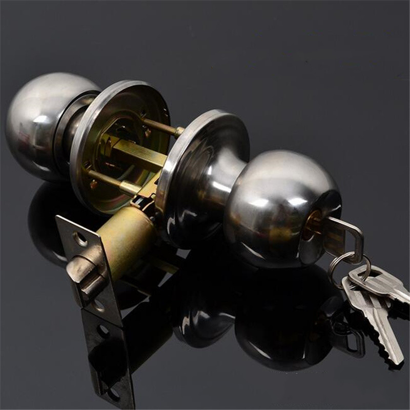 ラウンドボールプライバシードアノブ浴室ハンドルロックキー付き - Cabinet Knob Round のレビューと価格