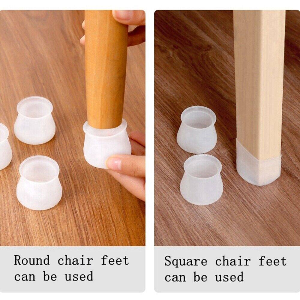 20 個椅子床プロテクターグレーシリコン椅子脚キャップ保護カ - Furniture Hardware Feet のレビューと価格