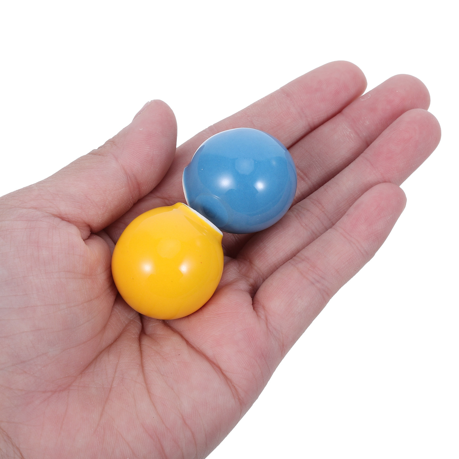 4 個のセラミックボール型キャビネットノブカラフルな光沢のあ - Cabinet Knob Round のレビューと価格