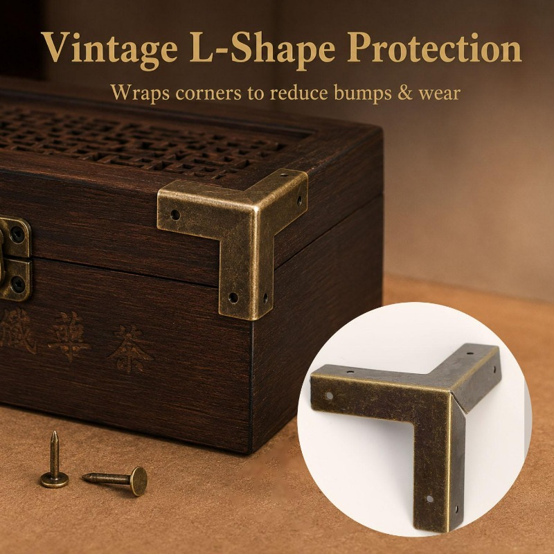 4/16セットアンティークブロンズコーナープロテクター鉄製木 - Furniture Hardware Wood のレビューと価格