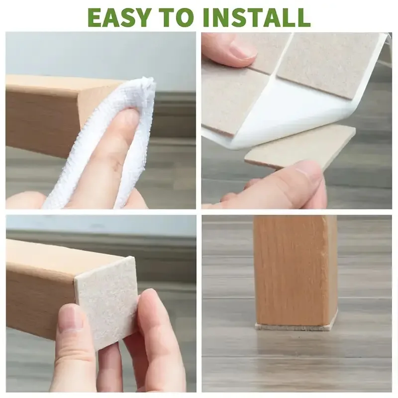 自己粘着フェルト家具パッド、傷防止椅子脚フロアプロテクター、 - Furniture Hardware Feet のレビューと価格