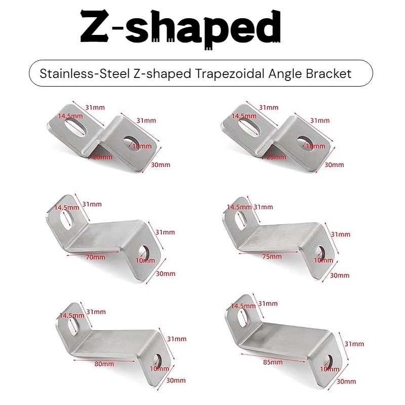 厚さ3mmのステンレス鋼Z型アングルブラケットオフセットコー - Furniture Hardware Connectors のレビューと価格