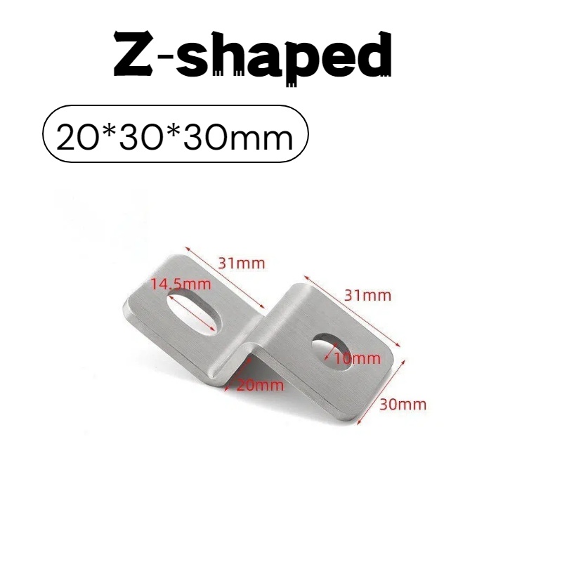 厚さ3mmのステンレス鋼Z型アングルブラケットオフセットコー - Furniture Hardware Connectors のレビューと価格