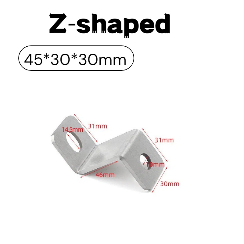 厚さ3mmのステンレス鋼Z型アングルブラケットオフセットコー - Furniture Hardware Connectors のレビューと価格