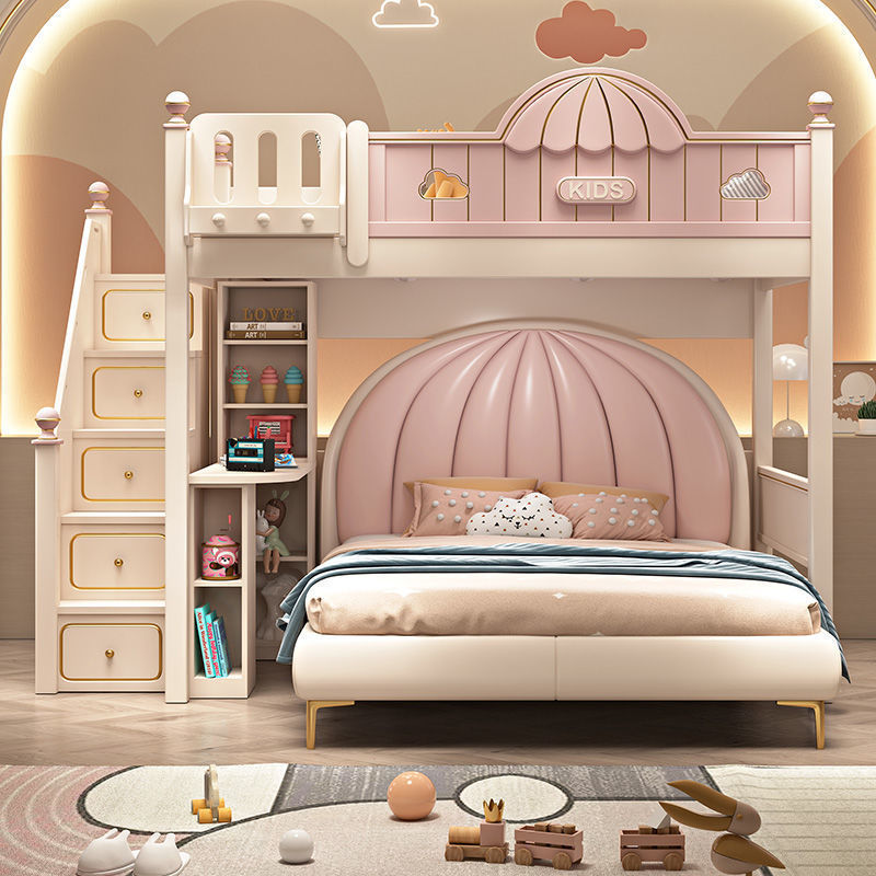 プリンセススタイル二段ベッド　上下ベッド　ダブルハイ＆ローベ - Furniture Hardware Lowes のレビューと価格