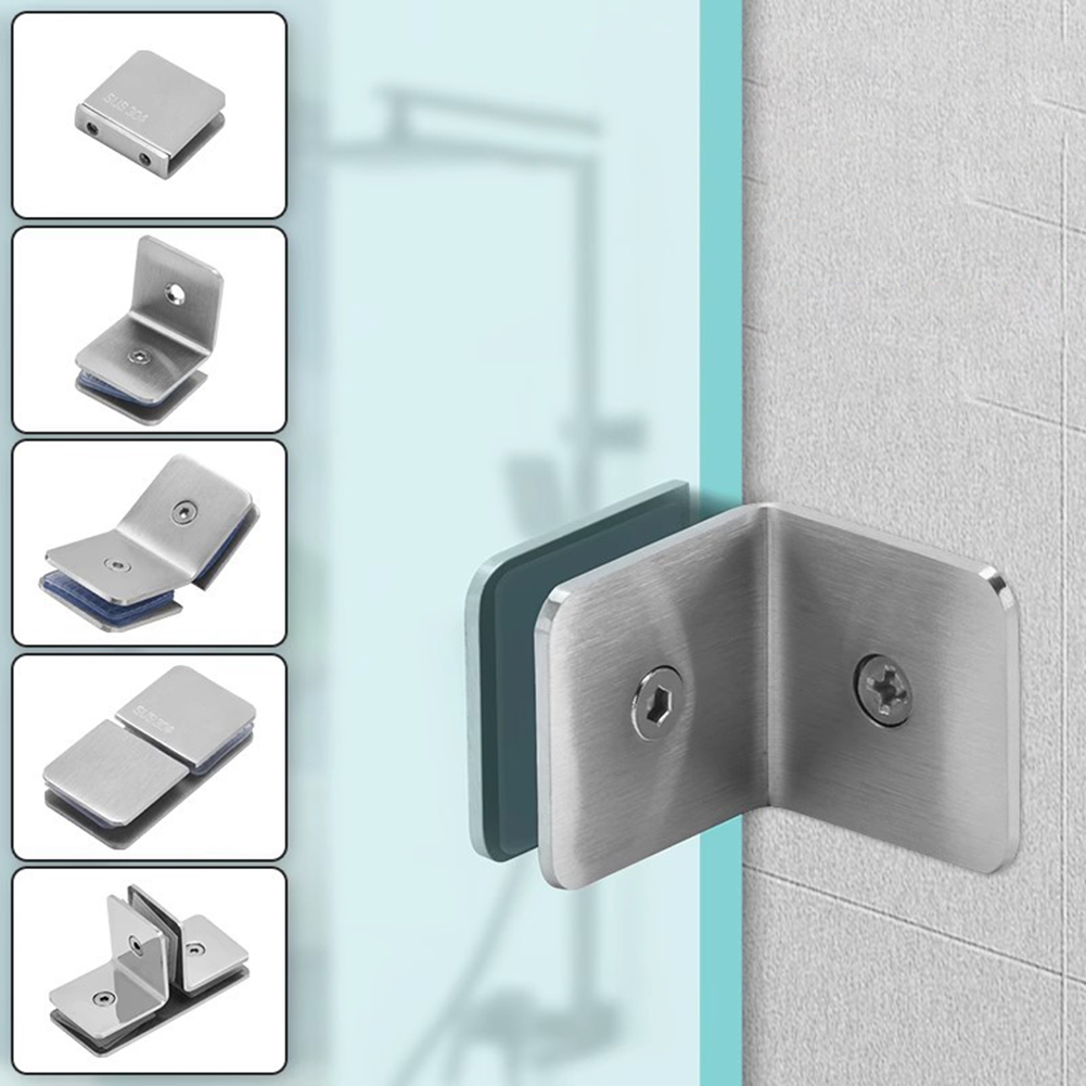 ステンレス鋼90 °   ガラス固定クリップコネクタシャワー - Furniture Hardware Connectors のレビューと価格