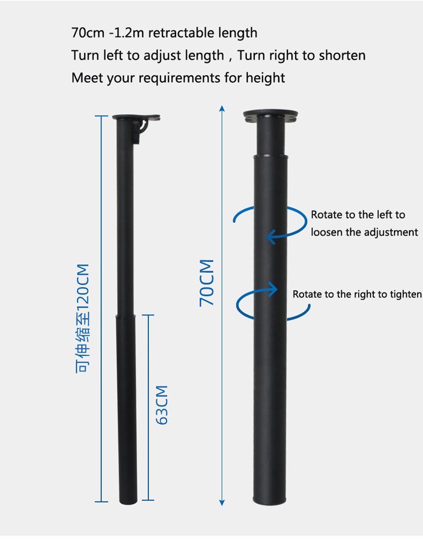 折りたたみ式伸縮式バー,70〜120cm,テーブルスタンド, - Furniture Hardware For Legs のレビューと価格