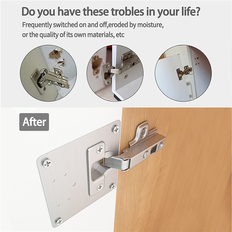 KAK 8 個ヒンジ修理プレートつや消しステンレス鋼キャビネ - Furniture Hardware Fixing Screws のレビューと価格