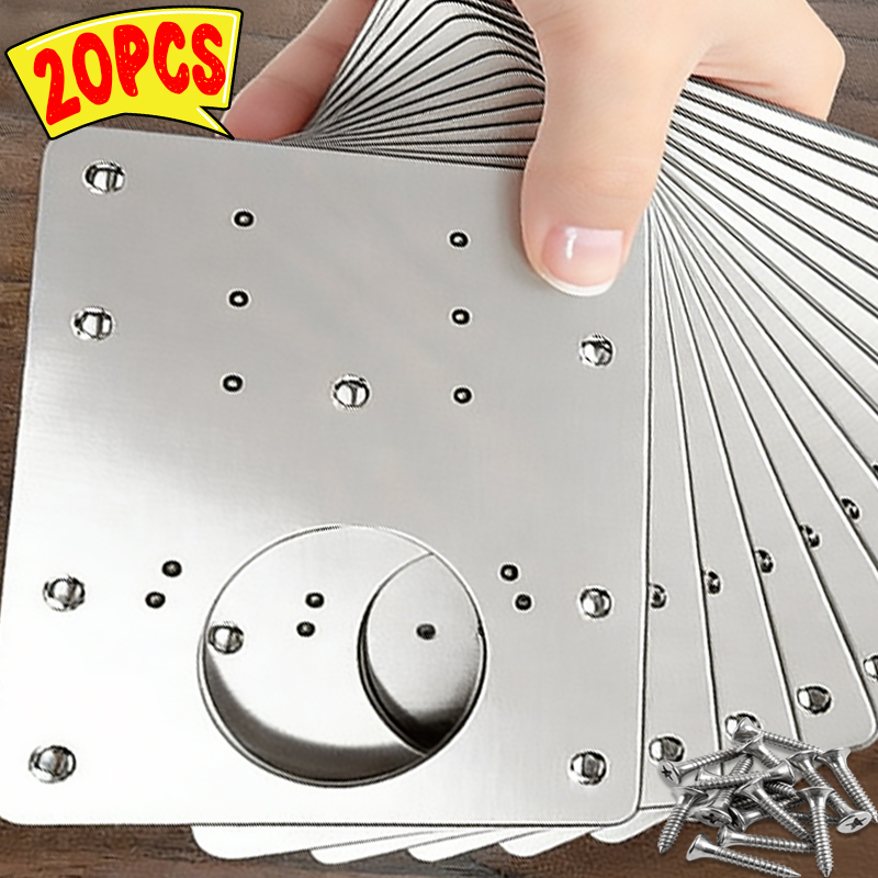 正方形キャビネットヒンジ修理プレートキット家具引き出しドアヒ - Furniture Hardware Fixing Screws のレビューと価格