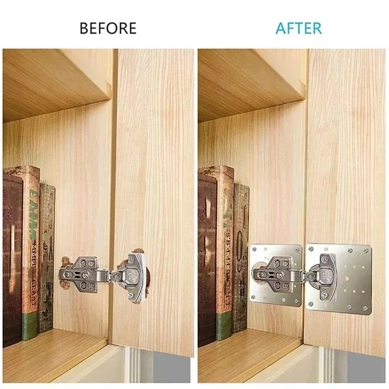 正方形キャビネットヒンジ修理プレートキット家具引き出しドアヒ - Furniture Hardware Fixing Screws のレビューと価格