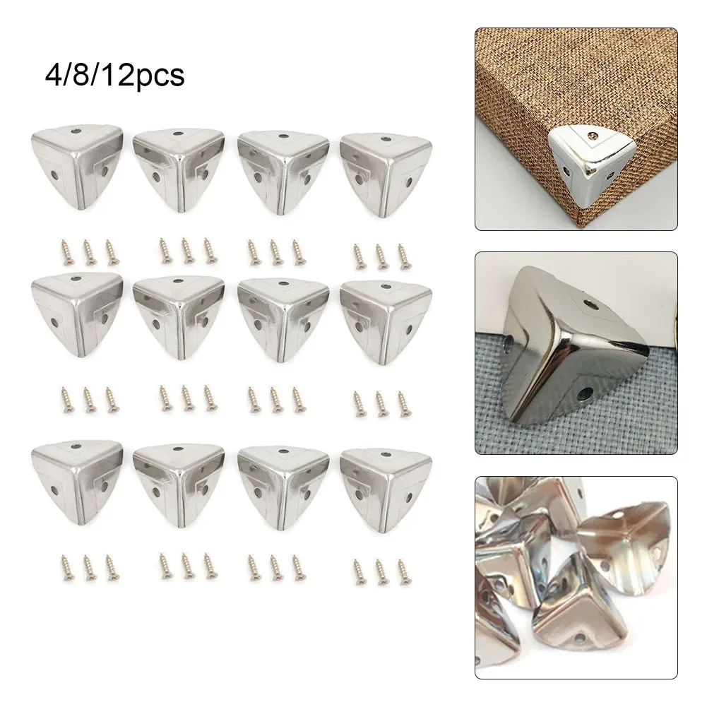 4/8/12pc 金属ボックスコーナープロテクター木箱コーナ - Furniture Hardware Wood のレビューと価格