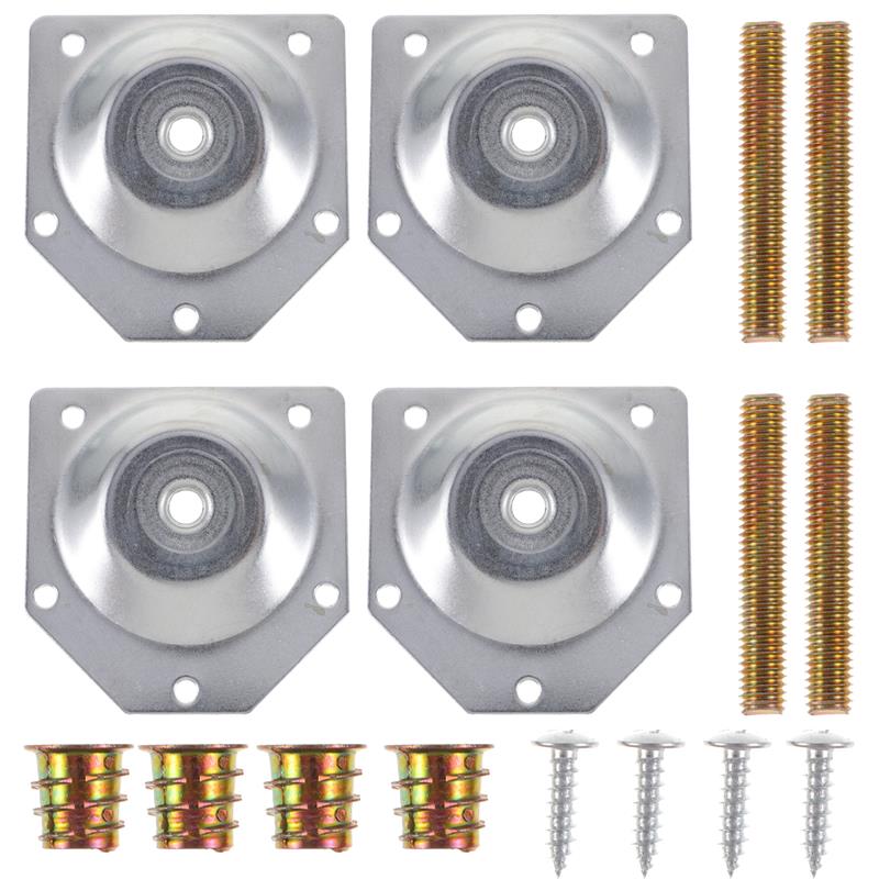家具用の角度付き脚固定プレート付きネジのセット、無垢材用のネ - Furniture Hardware Fixing Screws のレビューと価格