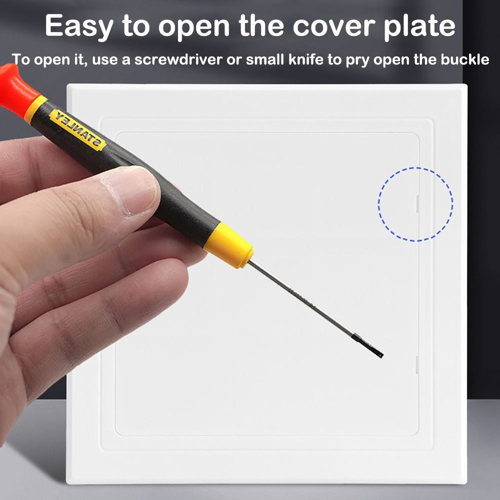 1pc 自己粘着アクセスパネル検査穴 ABS アクセスドア壁 - Furniture Hardware Fitting のレビューと価格