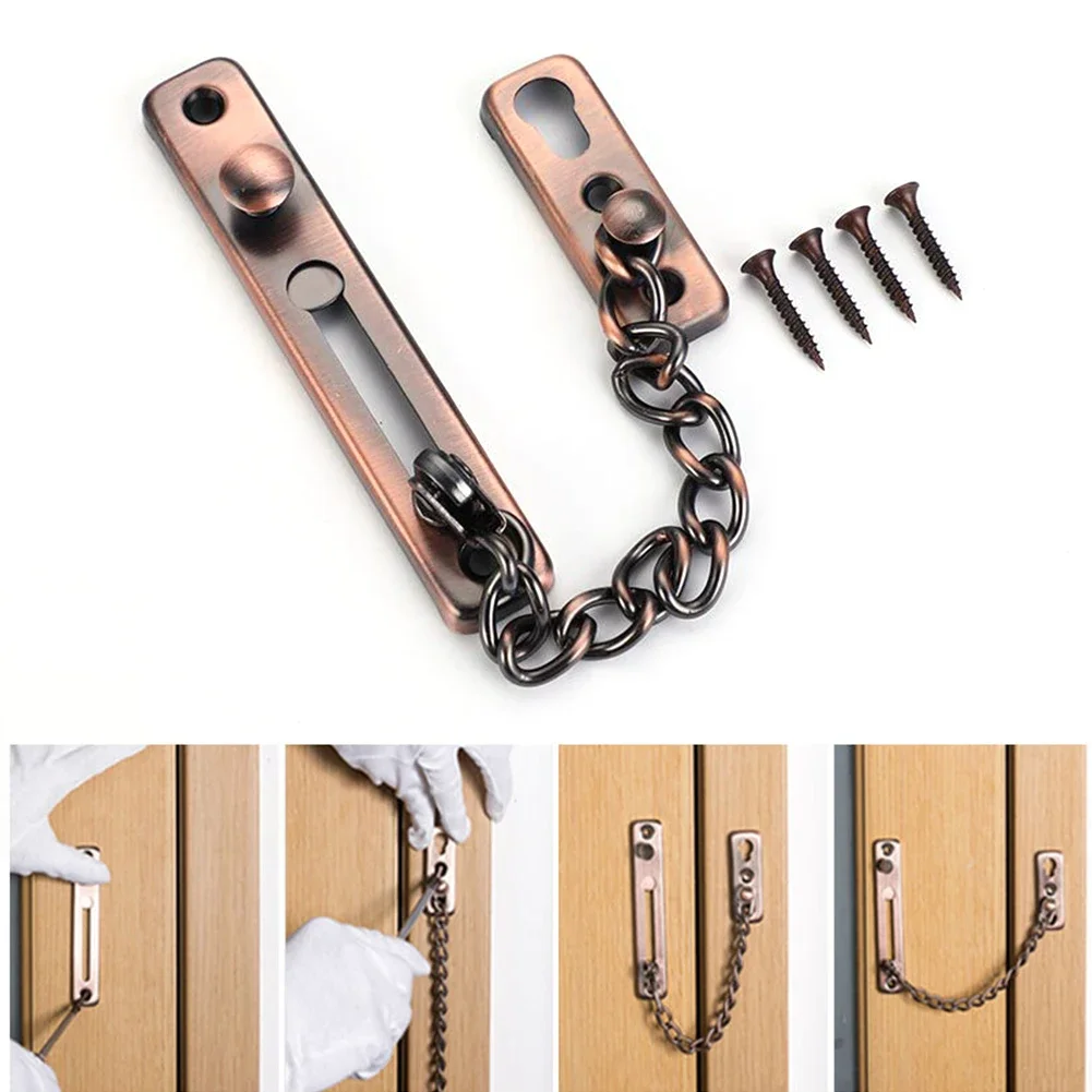 盗難防止ドアロックボルト安全チェーン、ホームラッチバックルガ - Furniture Hardware Fitting のレビューと価格