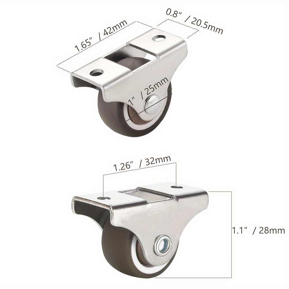 固定式キャスターホイール、ネジ付きヘビーデューティーラバー家 - Furniture Hardware Fixing Screws のレビューと価格