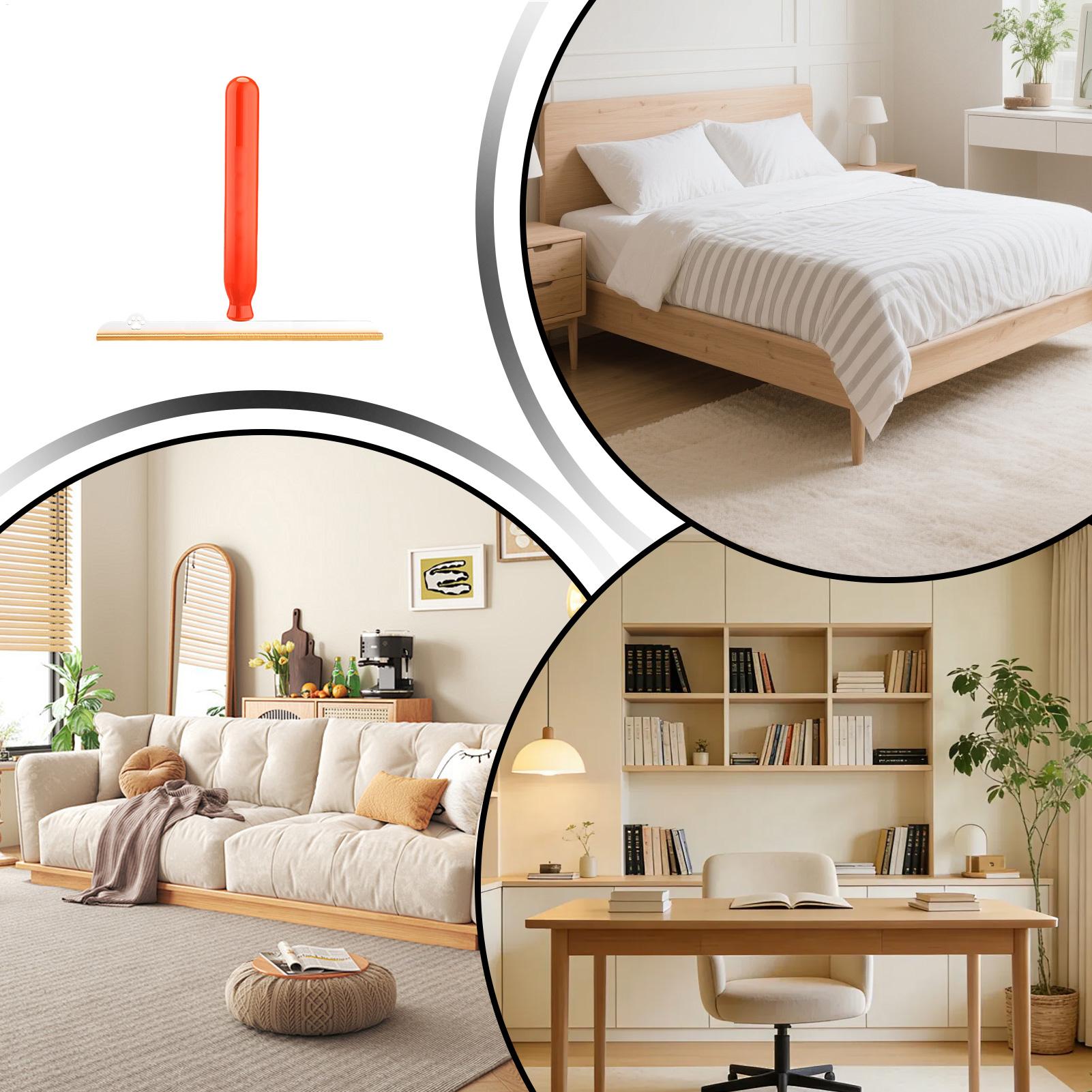 ペットの毛取り用カーペットレーキ 1個、持ち手付き、再利用可 - Furniture Hardware Supplies のレビューと価格