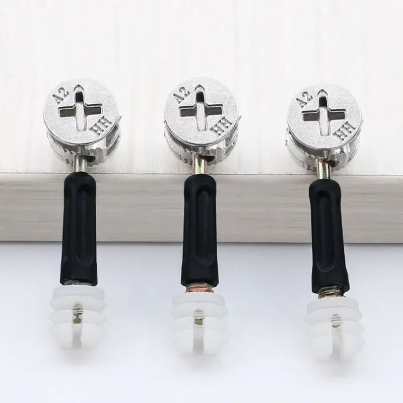 100個入り家具用3-in-1コネクター、合金ホイール、ハー - Furniture Hardware Fixing Screws のレビューと価格
