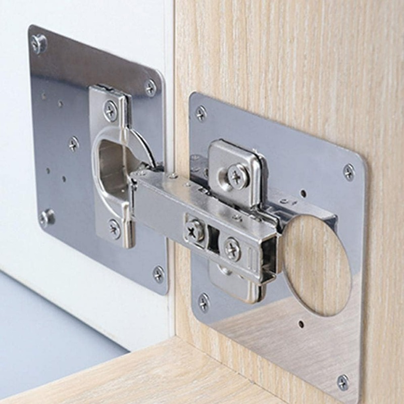 キャビネットドアヒンジ修理プレートステンレス鋼家具ヒンジ固定 - Furniture Hardware Fixing Screws のレビューと価格