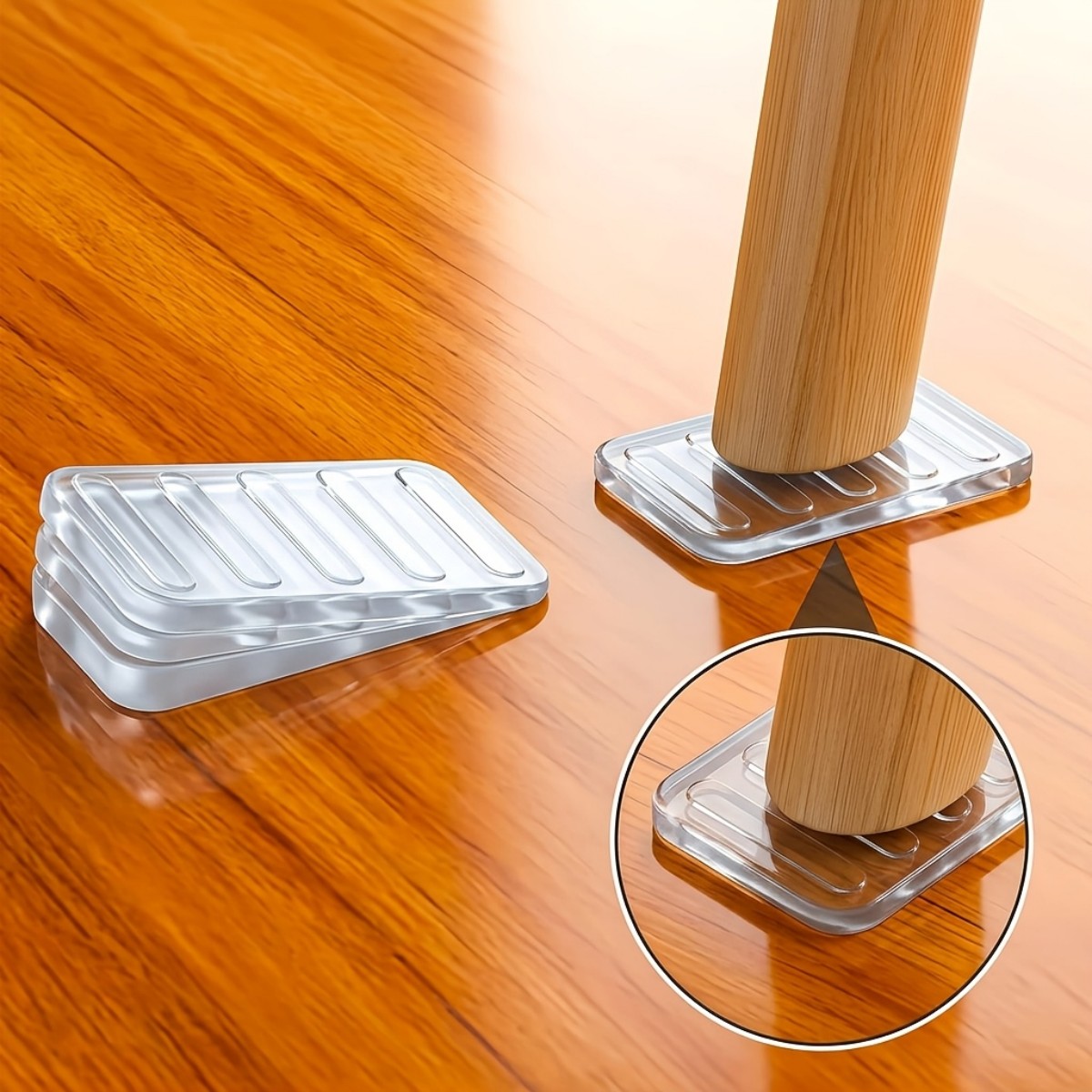 8個入り調整可能なテーブル脚バランスパッド、不整地の床に適し - Furniture Hardware Feet のレビューと価格