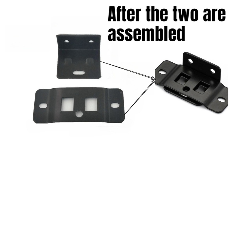 2-in-1 金属製固定クリップ 4 セット、L 型 90  - Furniture Hardware Connectors のレビューと価格